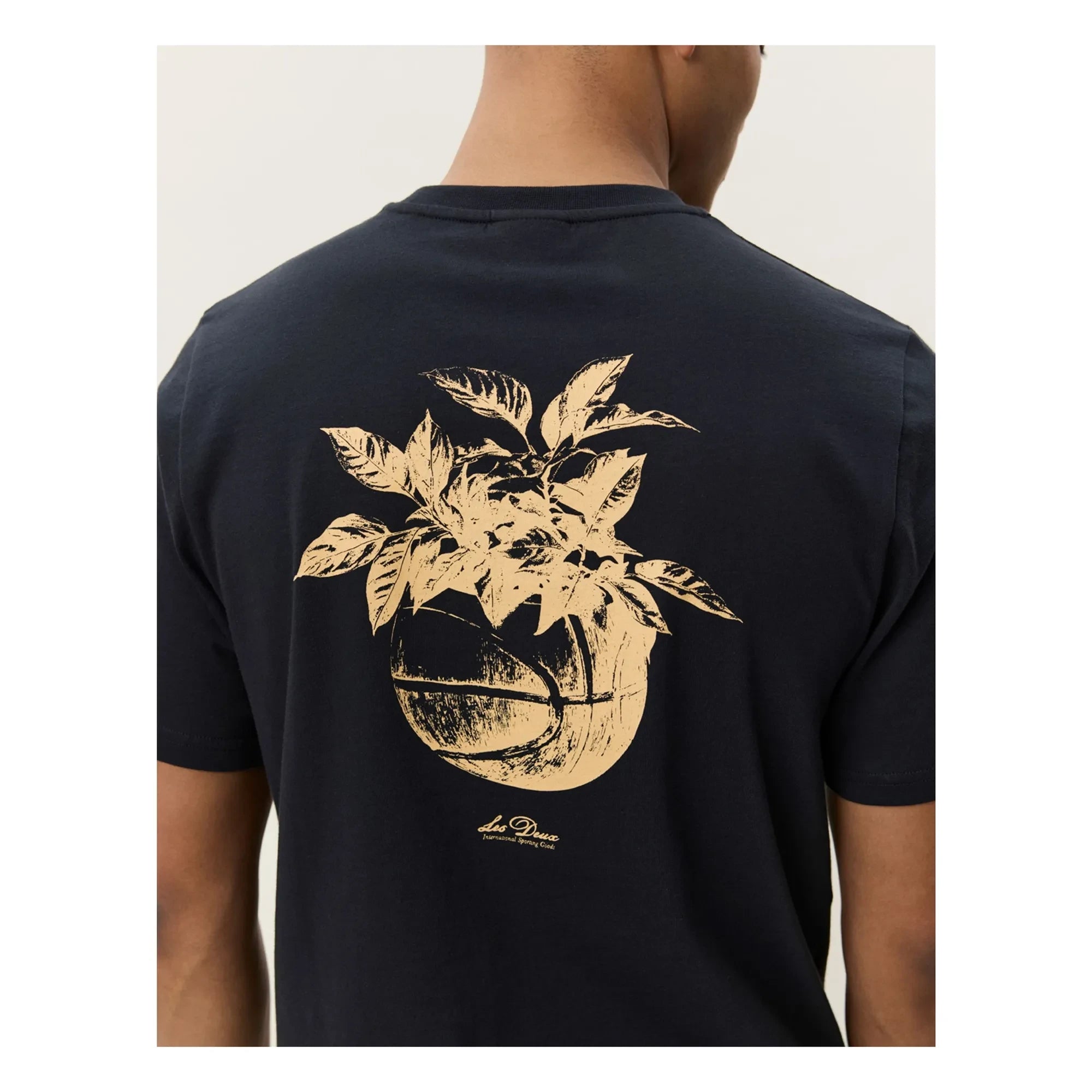 Les Deux - Plant T-Shirt | Blau Schwarz