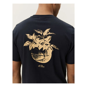 Les Deux - Plant T-Shirt | Blau Schwarz