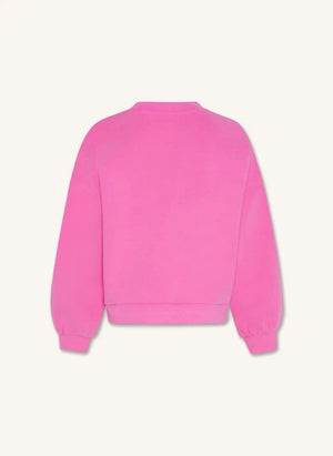 AO76 - Violetta aus recycelter Baumwolle Sweatshirt | Fluoreszierendes Pink