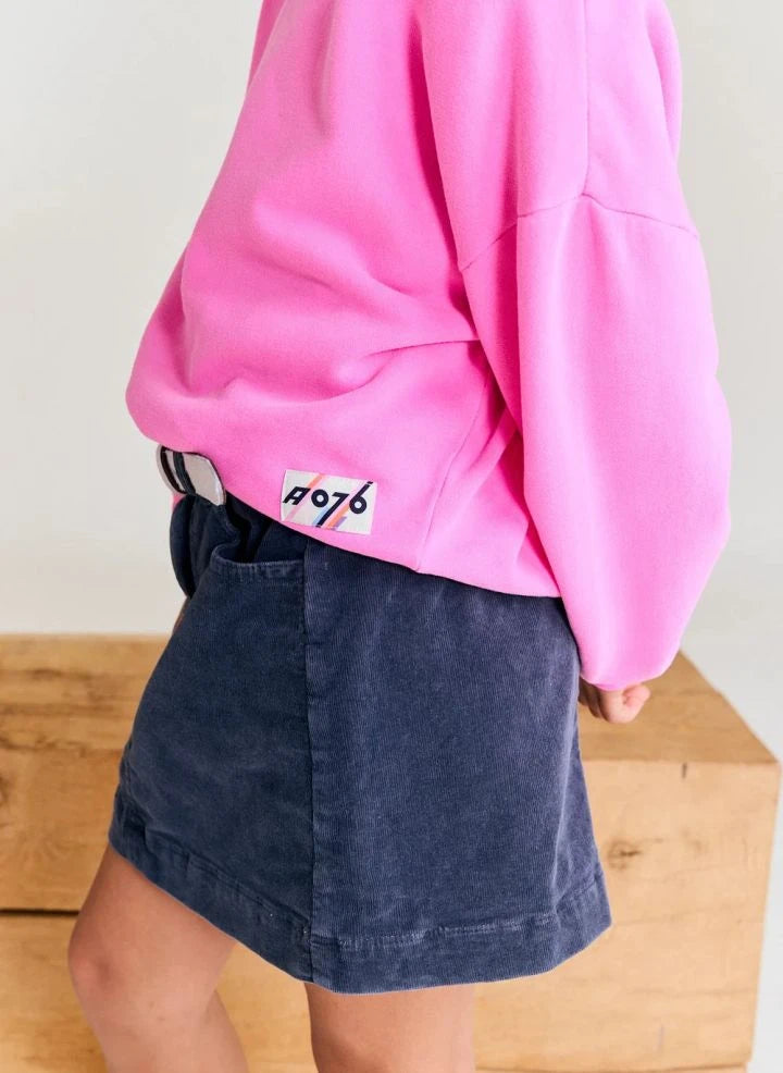 AO76 - Violetta aus recycelter Baumwolle Sweatshirt | Fluoreszierendes Pink