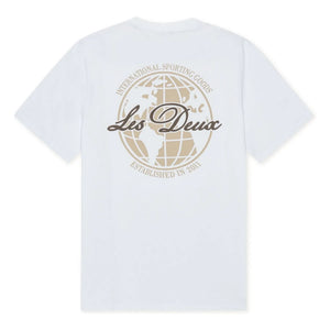 Les Deux - Ben Globe Bio-Baumwoll-T-Shirt | Weiß