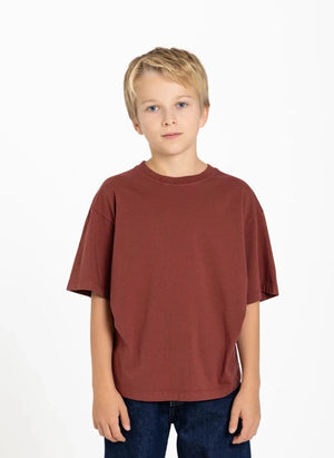 Smallable Kid - Nils Organisches Baumwoll-T-Shirt | Ziegelrot