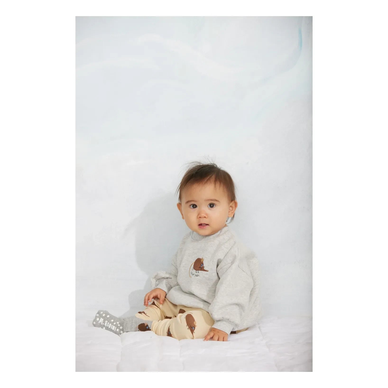 Mini Rodini - Organik Pamuk Mouse Sweat | Heather Grey