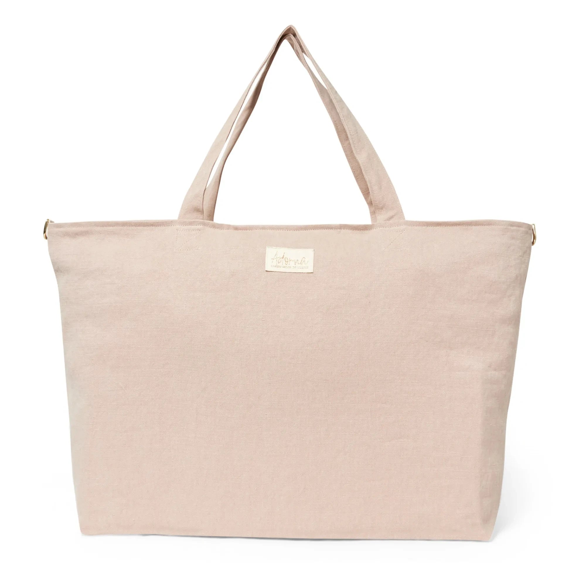 Adorna - Leinen Abendtasche | Puderrosa