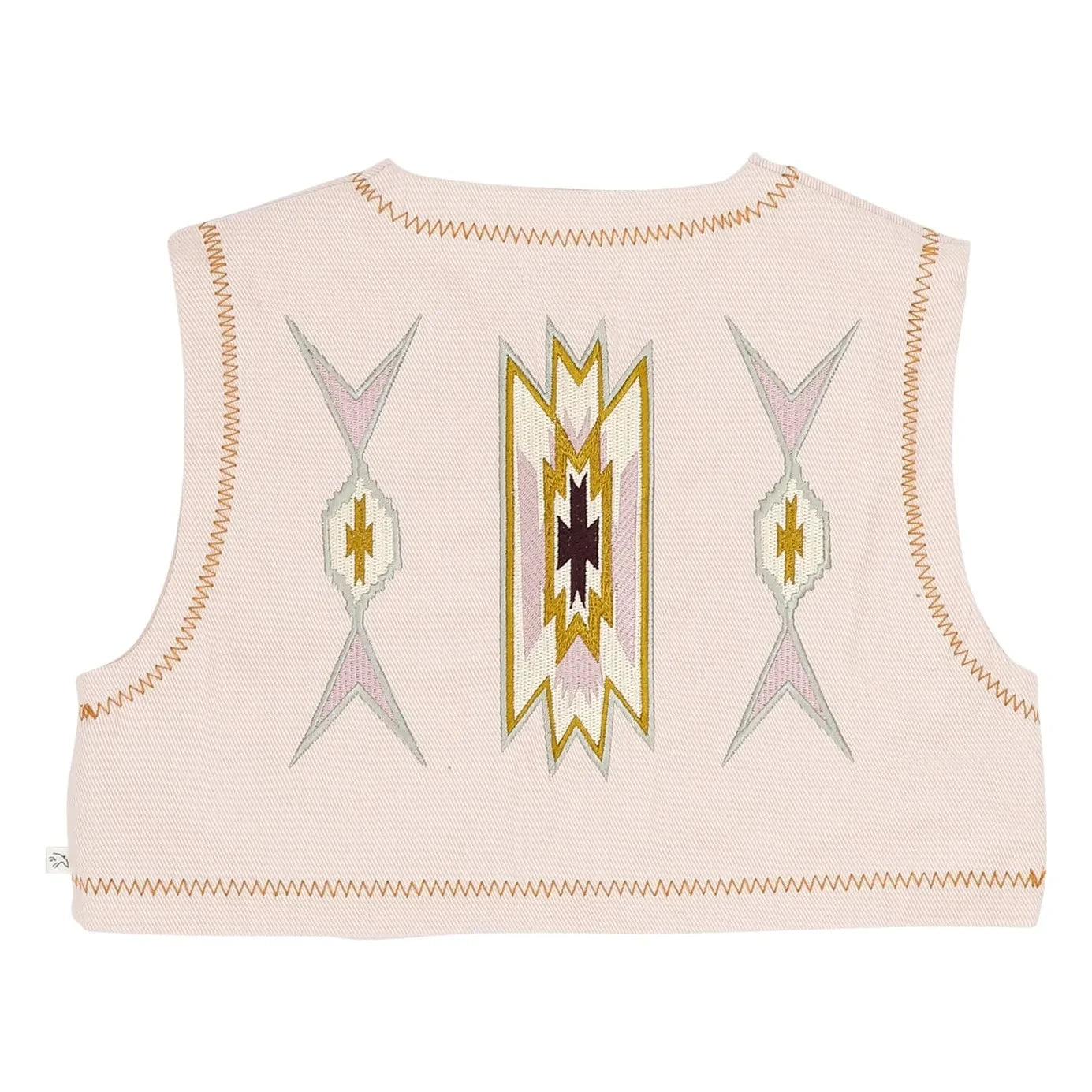 Jenest - Lily Bestickte ärmellose Strickjacke Bio-Baumwolle | Lychee Rosa