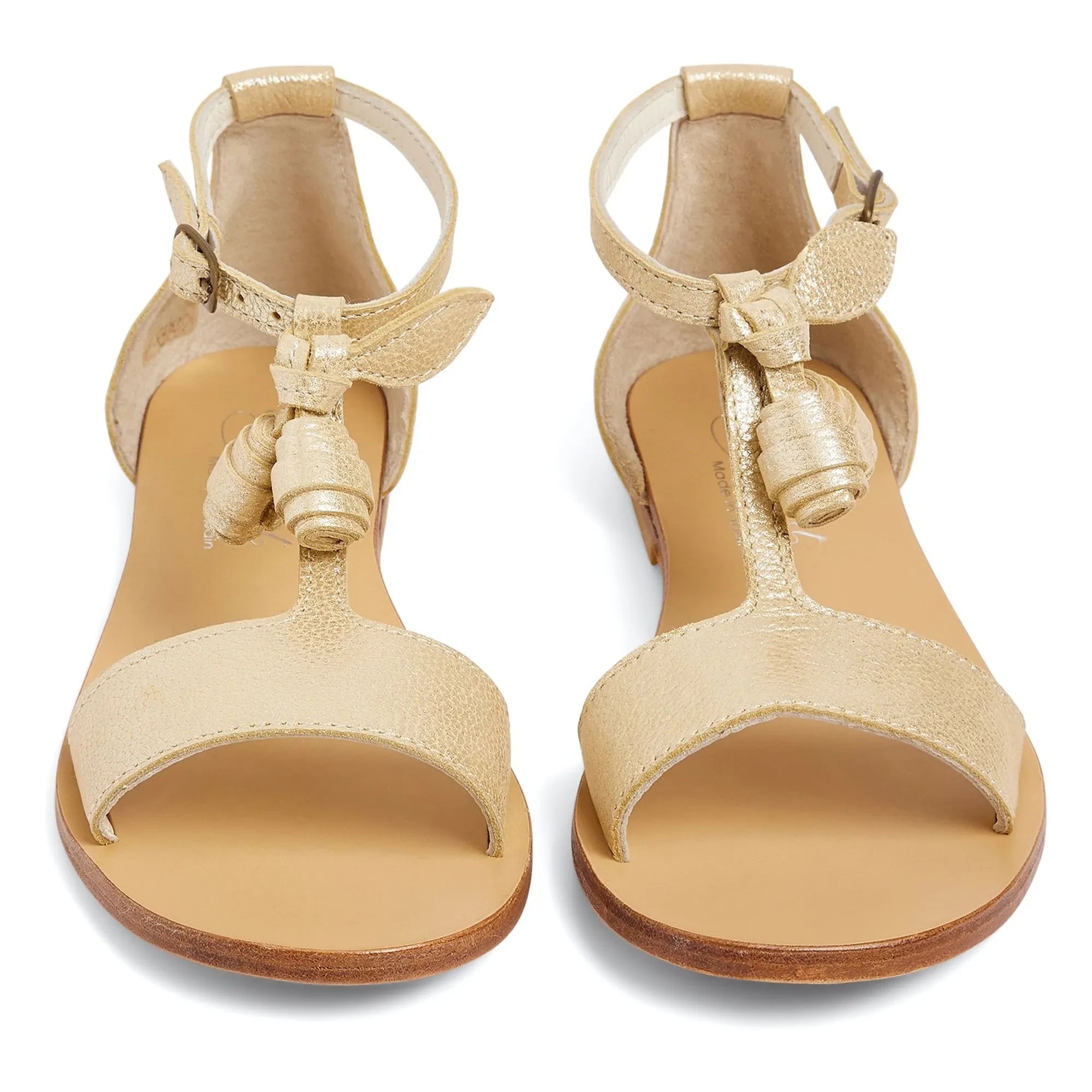 Bonpoint - Diamant Ledersandalen | Gold