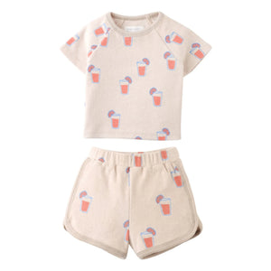Gingersnaps - Matthew T-Shirt und Shorts-Set | Heather beige