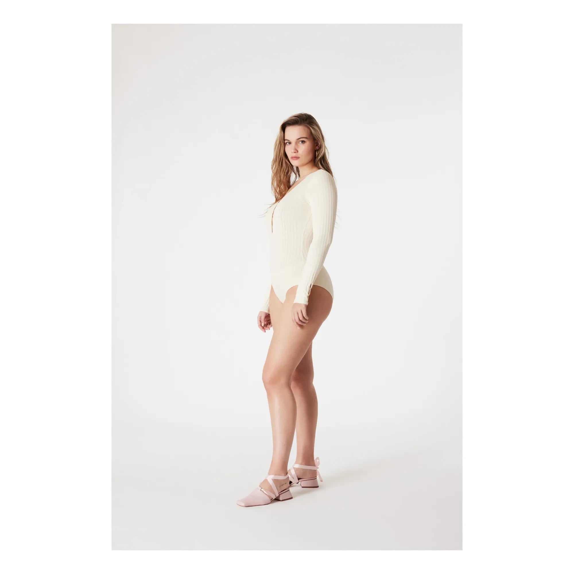 Icone - Claudia Body aus Bio-Baumwollripp | Ecru