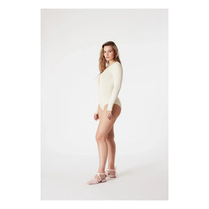 Icone - Claudia Body aus Bio-Baumwollripp | Ecru