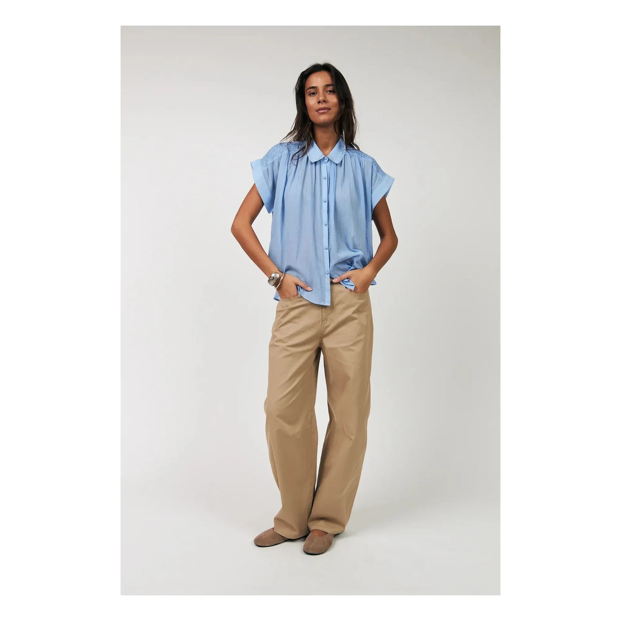 Lollys Laundry - Badal Baumwollbluse | Blau