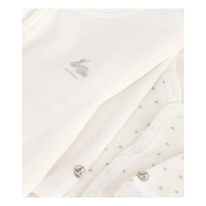 Petit Bateau - 2er-Pack Dors Bien Velours Schlafanzug-Set | Weiß