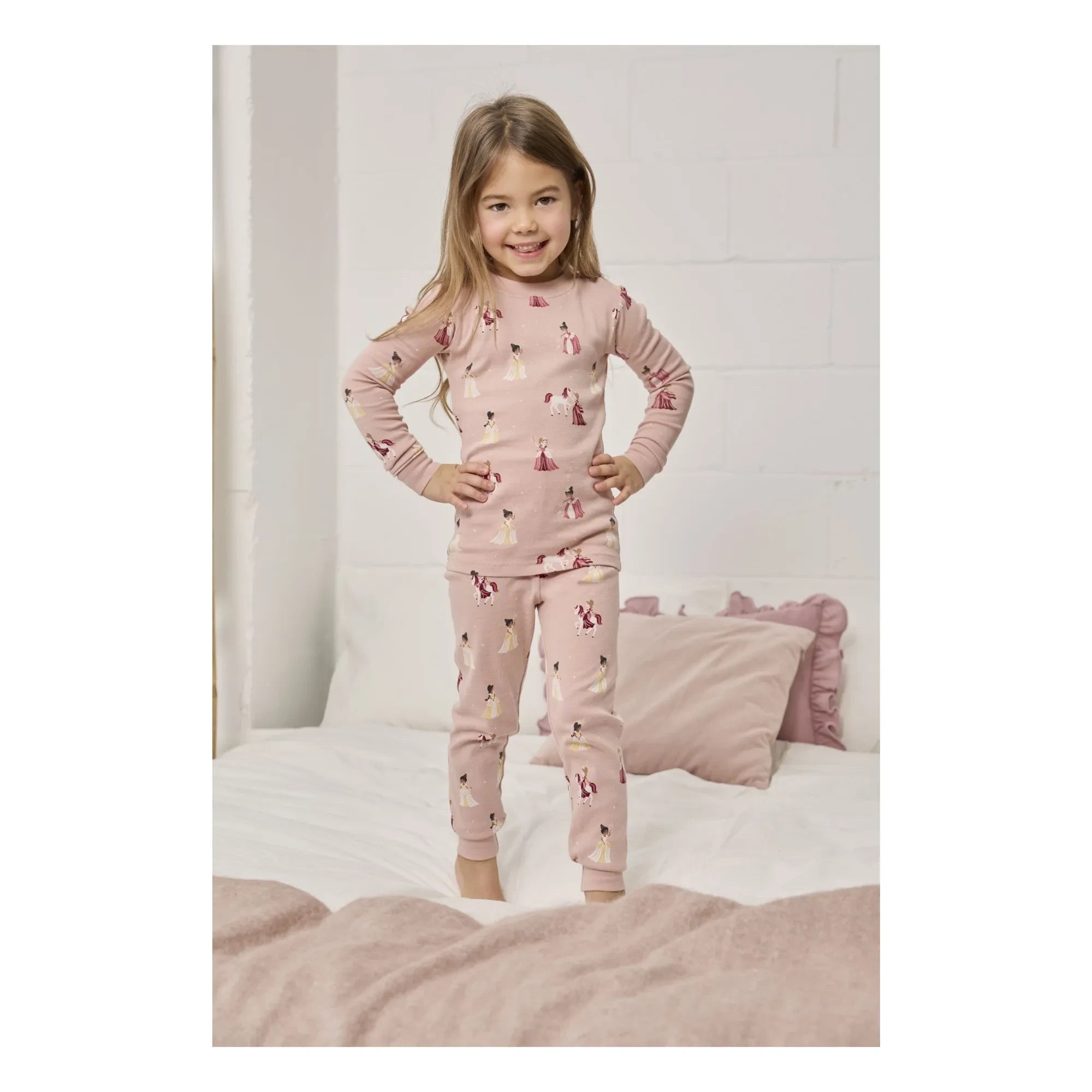 Petit Lem - Prinzessin Pyjama Bio-Baumwolle | Rosa