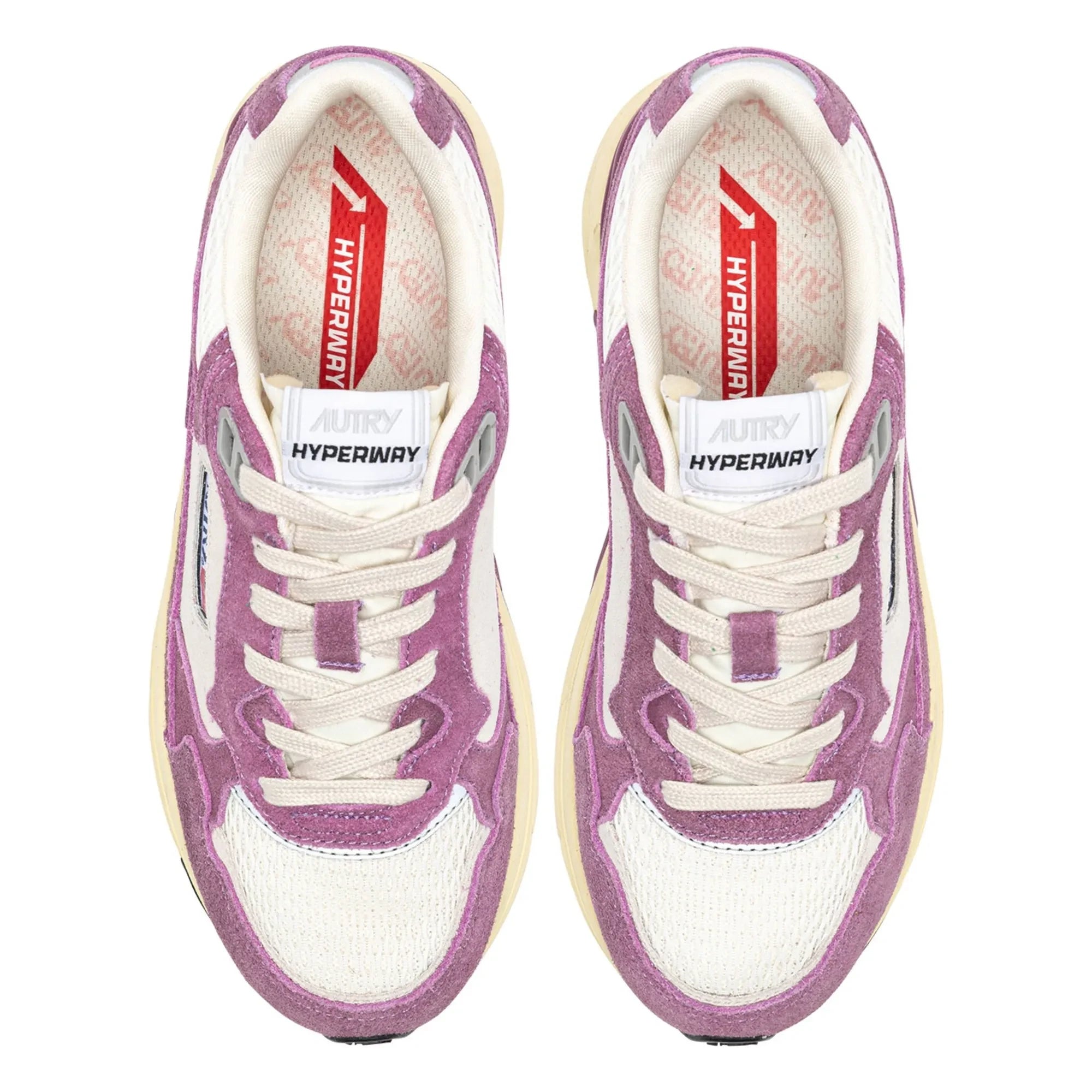 Autry - Basket Hyperway Low Zweifarbiger Wildleder | Lila