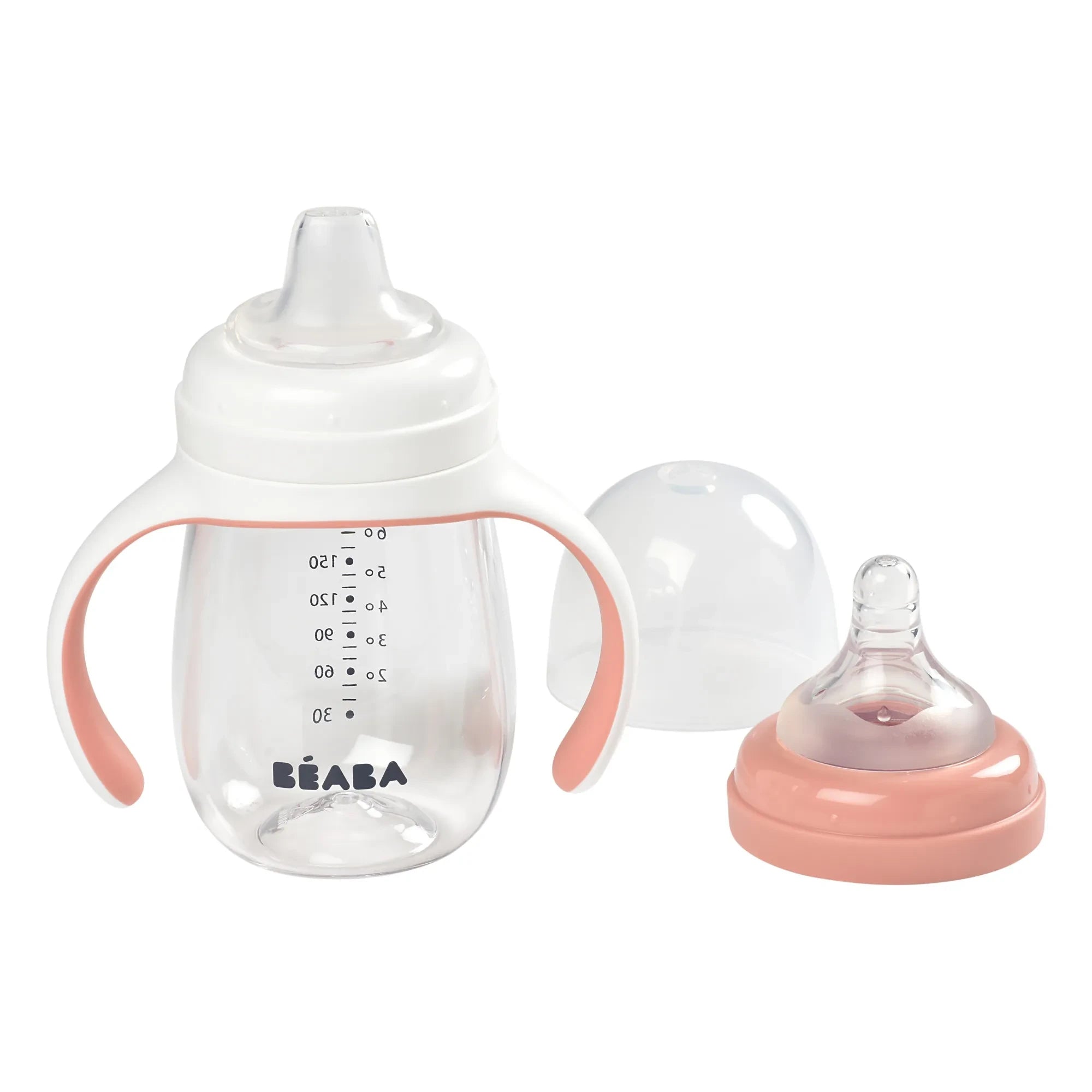 Béaba – Lernflasche 2-in-1 für Babys 240 ml | Rosé
