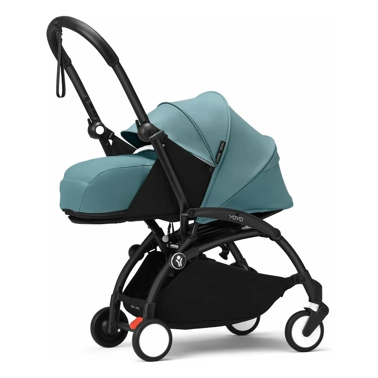 Stokke® - YOYO³ Kinderwagen komplett 0+ und 6+ Schwarzgestell | Aqua