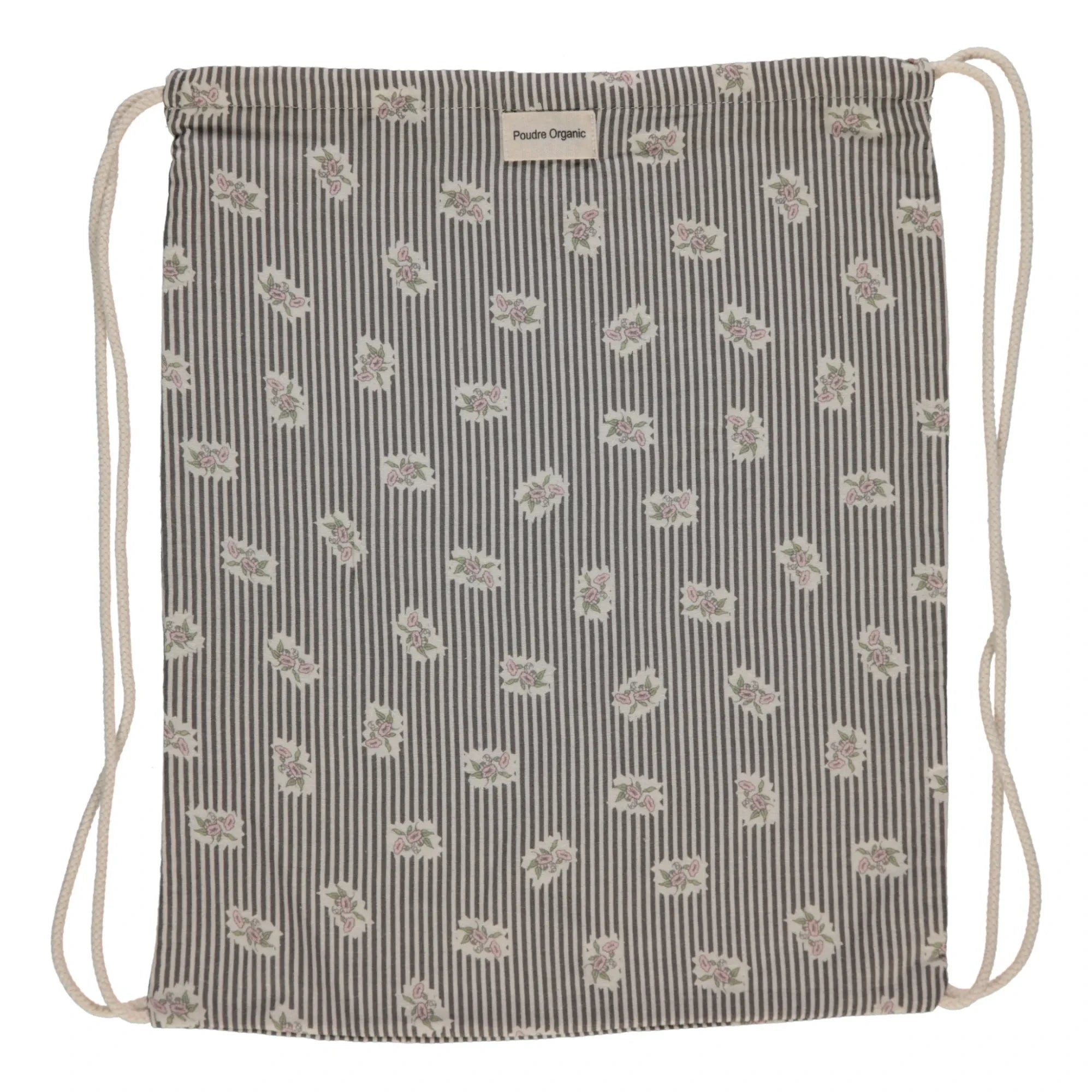 Poudre Organic - Rucksack mit rosa Blüten | Grau