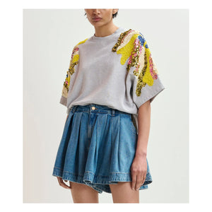 Essentiel Antwerp - Sweat Jadda Baumwollbestickt | Grau