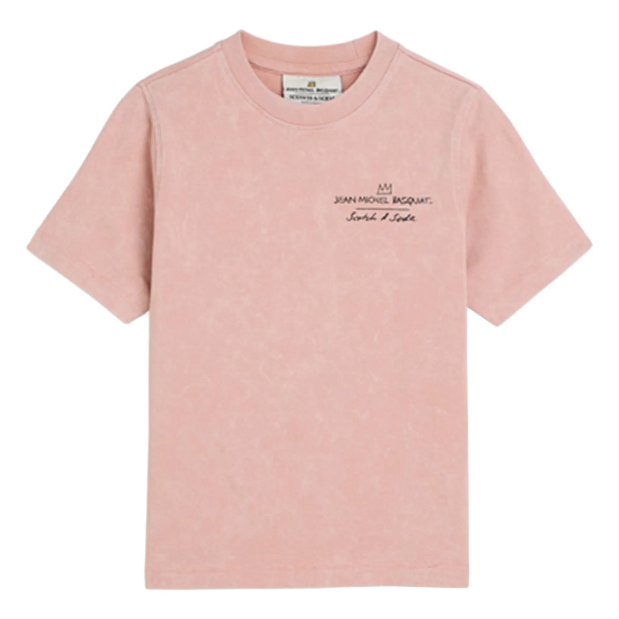 Scotch & Soda - T-Shirt mit Basquiat-Artwork | Blassrosa