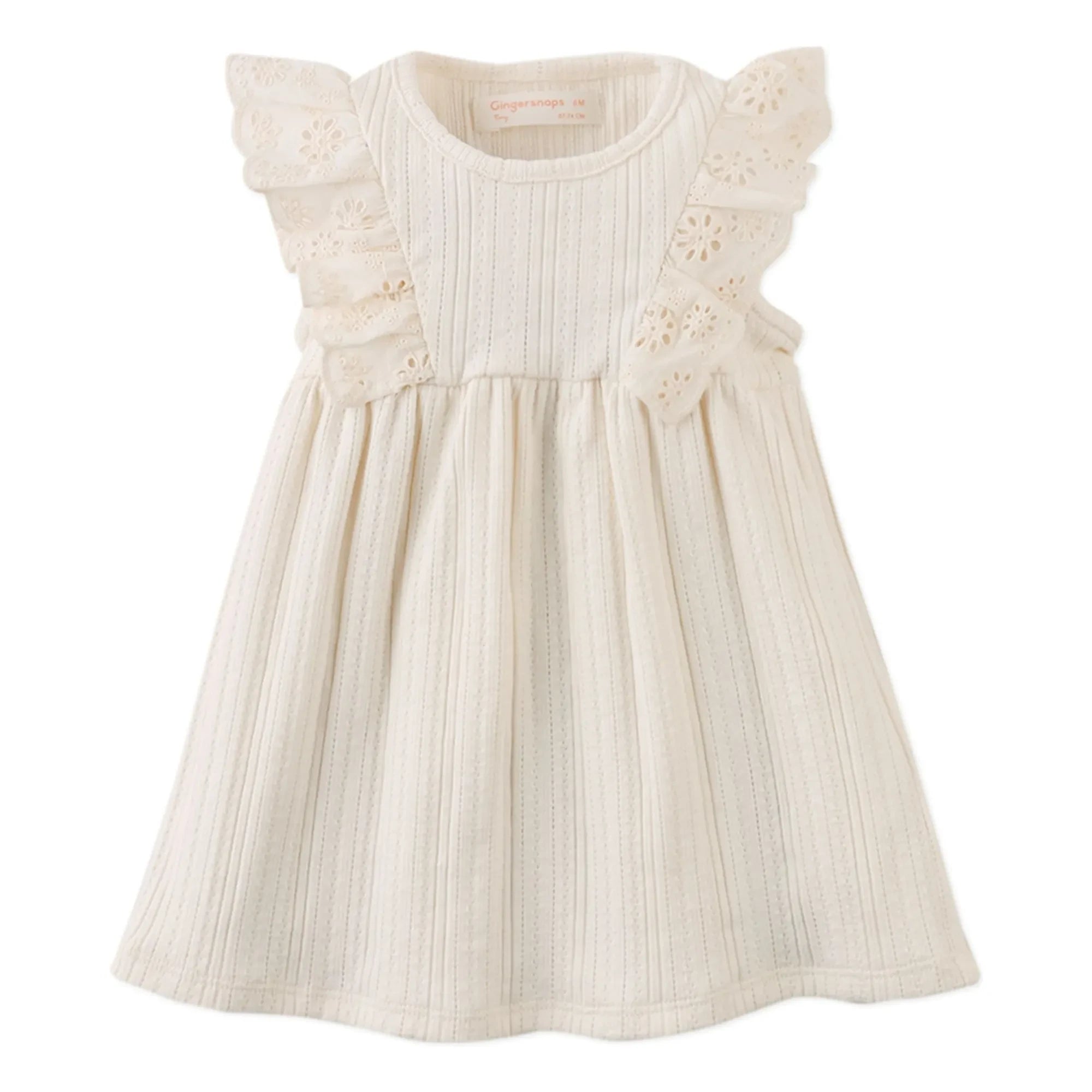 Gingersnaps - Elowyn Besticktes Rüschenkleid | Ecru