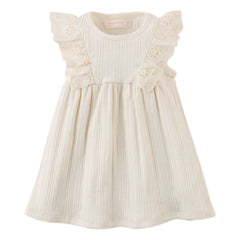 Gingersnaps - Elowyn Besticktes Rüschenkleid | Ecru