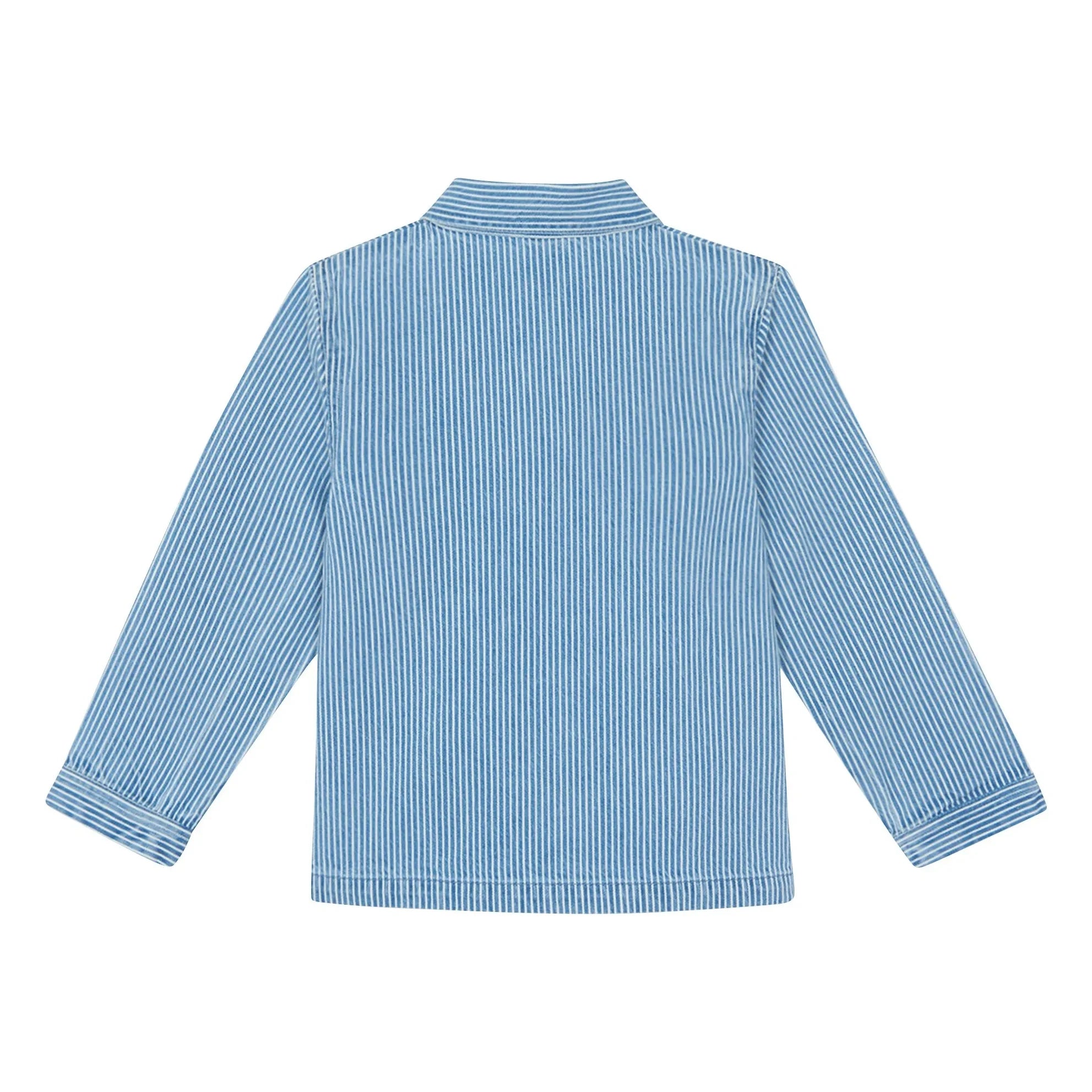 Bonton - Nineties Gestreiftes Overshirt | Blau