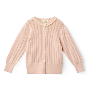 Copenhagen Colors - Gepunktete Bio-Baumwollstrickjacke | Pfirsich