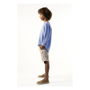 Sunchild - Gestreifte Negril Bluse mit Tuneskragen | Blau