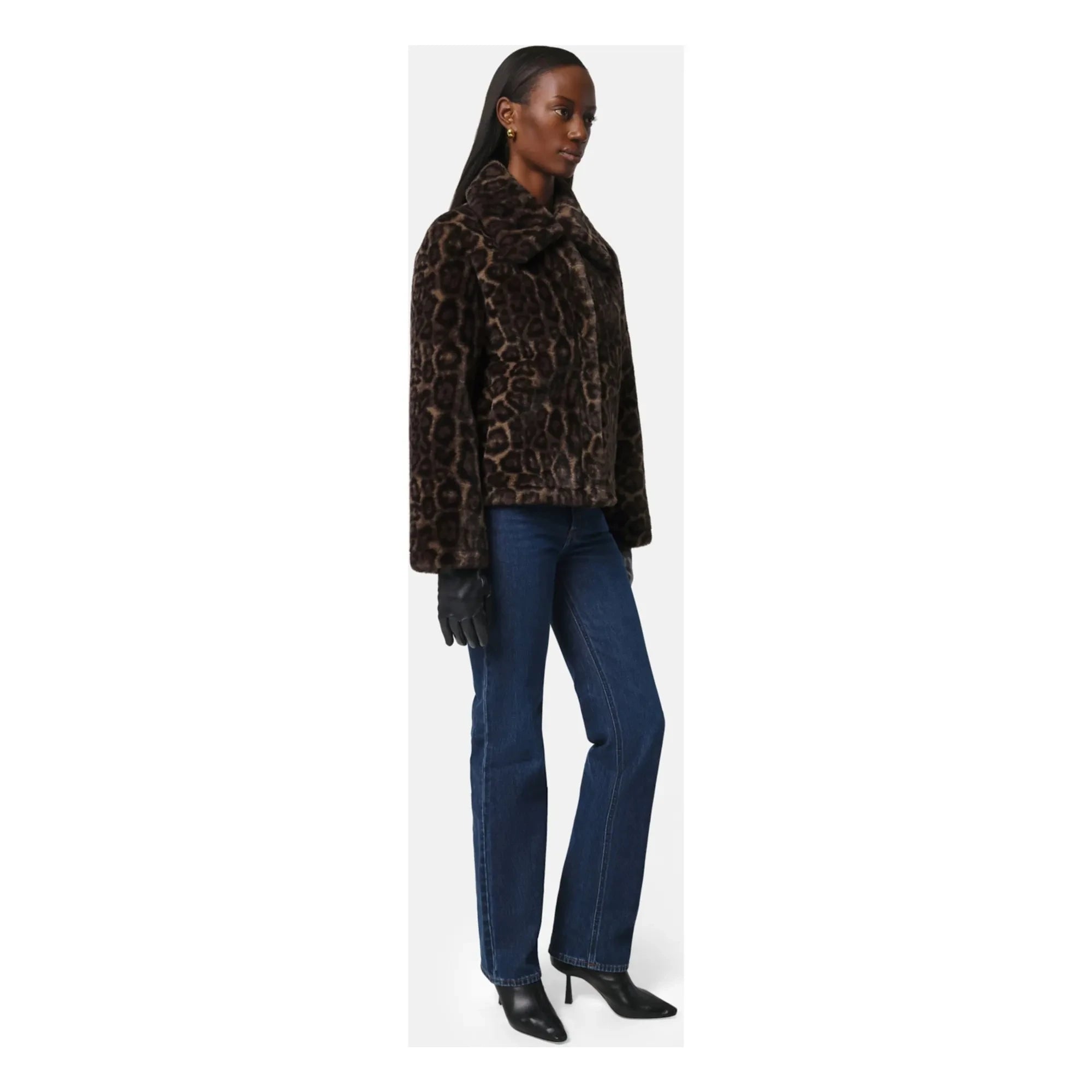 Apparis - Elis Leoparden-Jacke aus recycelten Fasern | Braun