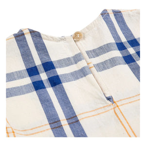 Bobo Choses - Bio-Baumwoll-Baby-Tartan-Oberteil | Ecru