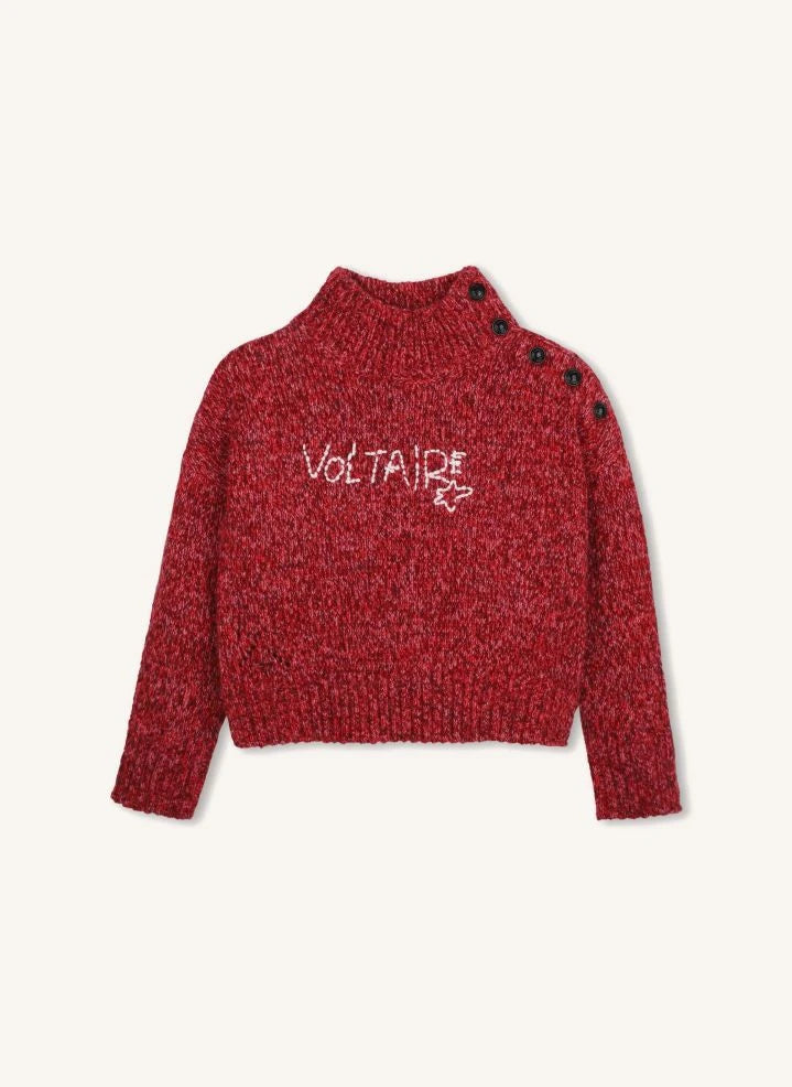 Zadig & Voltaire - Voltaire Strickpullover mit Knöpfen | Himbeerrot