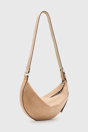 AllSaints HALFMOON Süet Çanta