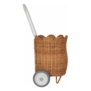 Olli Ella - Blatt Rattan Korb auf Rädern