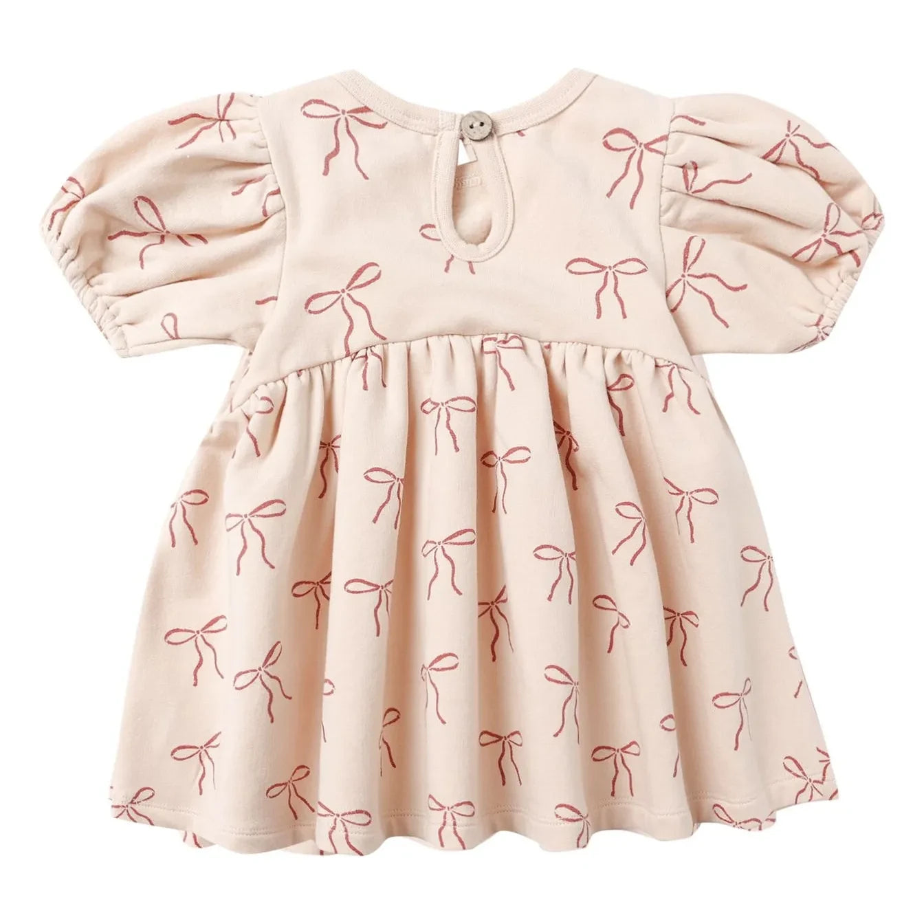 Quincy Mae - Darla Kleid Bio-Baumwolle Knoten | Koralle