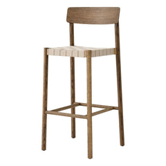 & Tradition - Betty TK15 75 cm Geräucherte Eiche | Chêne fumé Barhocker aus Naturgeflecht