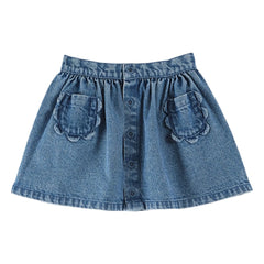 Emile et Ida - Jeansrock mit Blumenmuster