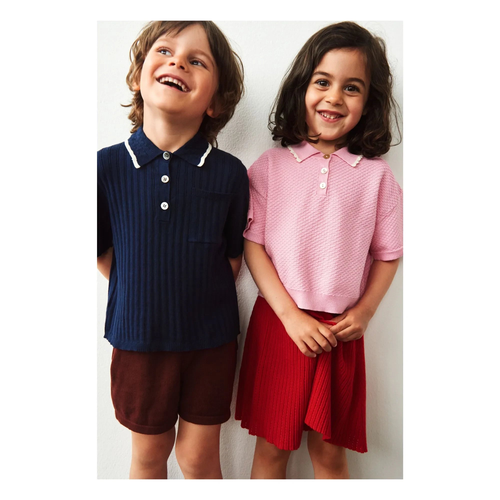 FUB – Polo-Shirt aus Rippstrick, Bio-Baumwolle | Marineblau