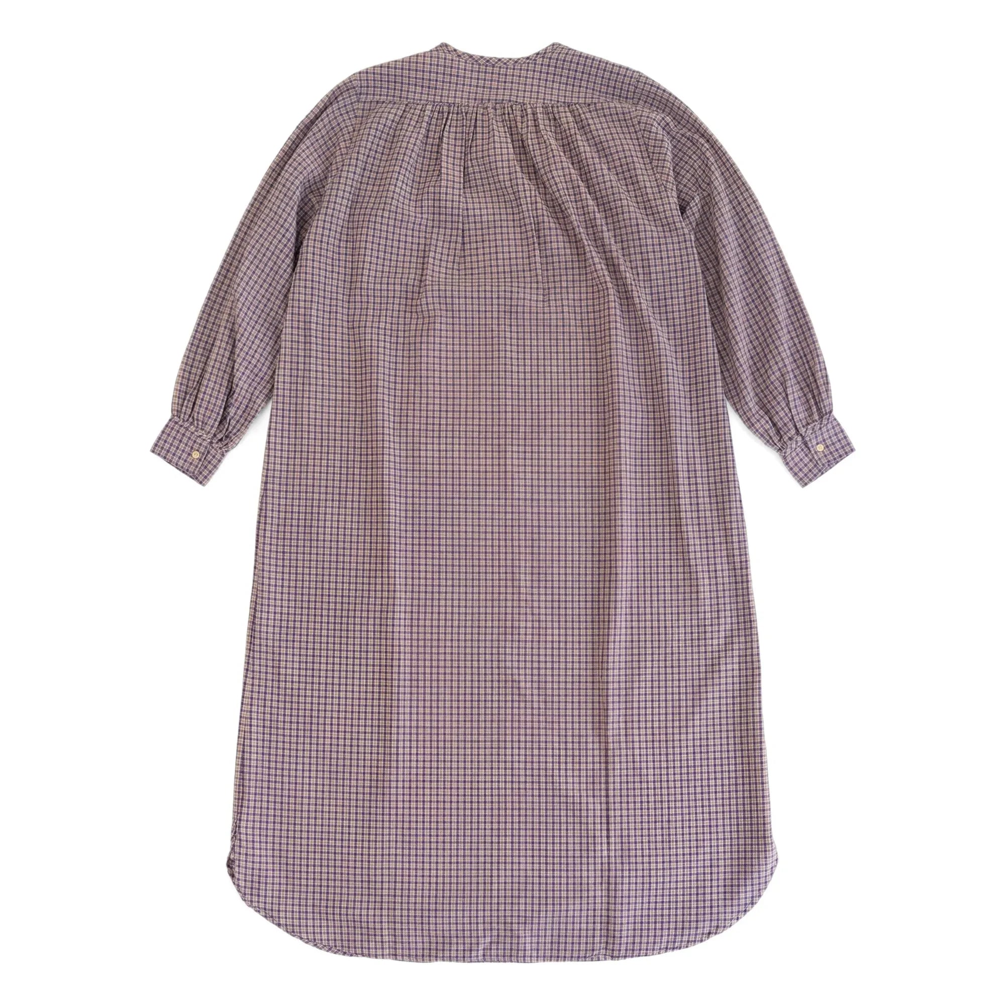 Hod - Sally Kariertes Baumwollkleid | Lila