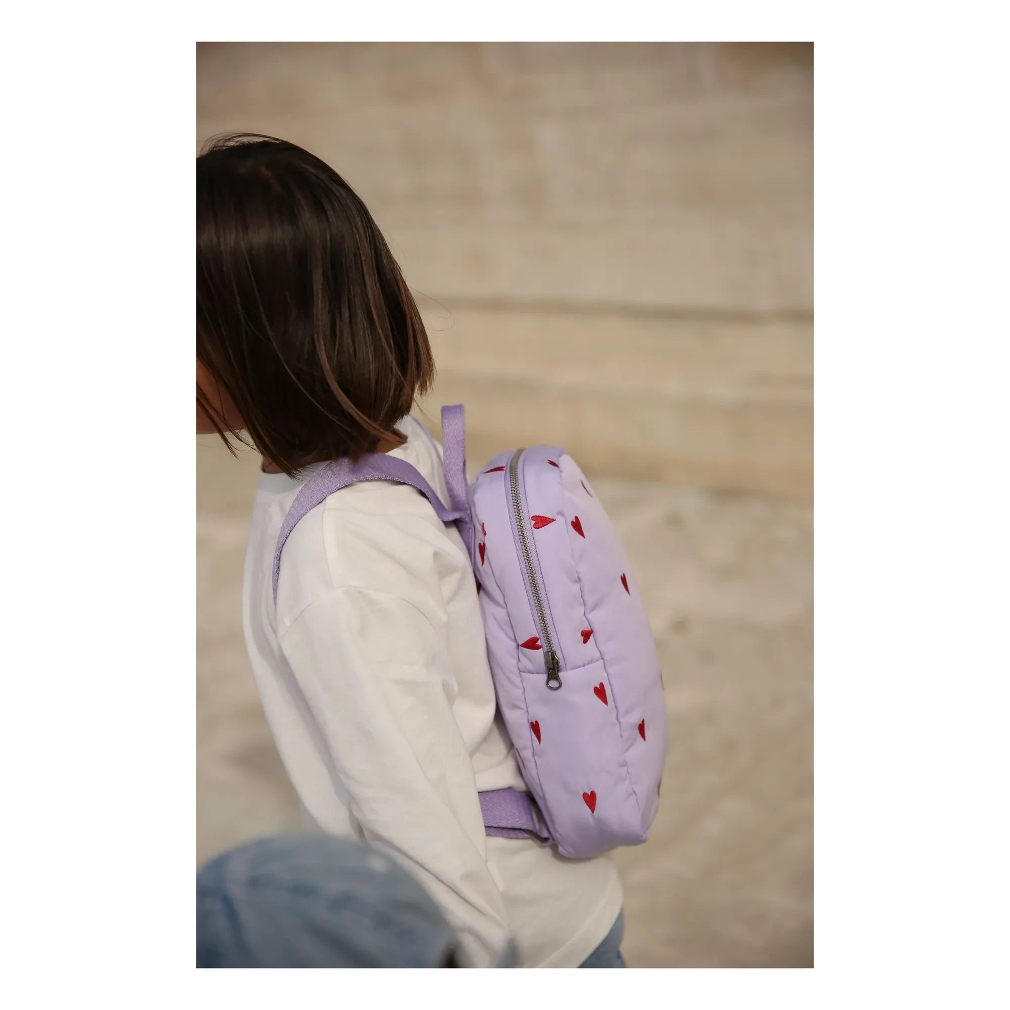 Studio Noos - Puffy Hearts Rucksack | Lila