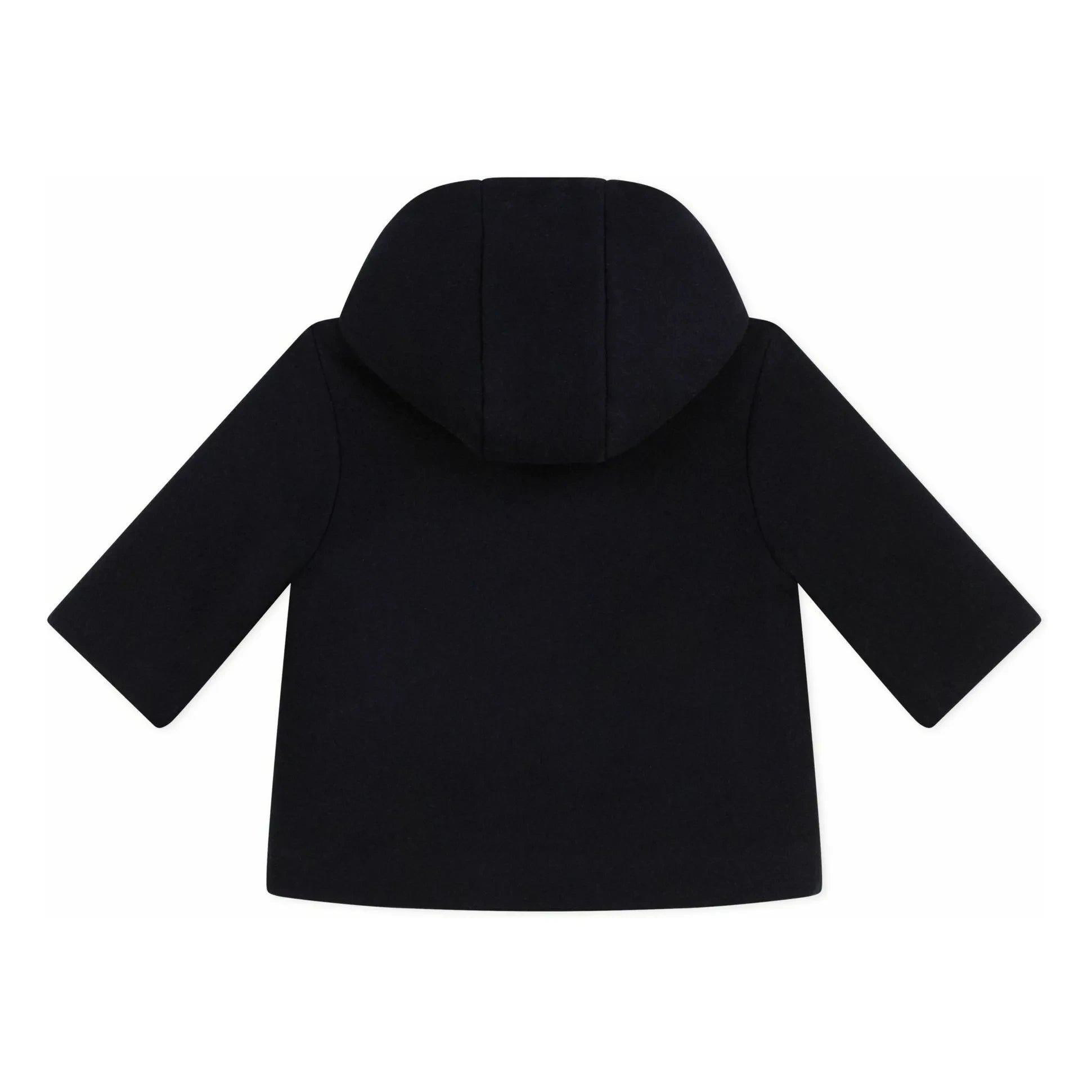 Petit Bateau - Marineblaue Baby-Wolljacke mit Knöpfen