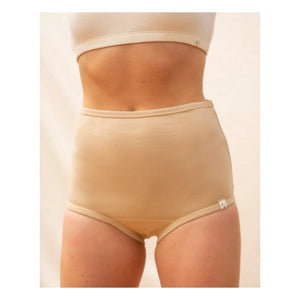 Matona - Bio Baumwolle Hoher Bund Slip Höschen - Damen Kollektion - | Puder