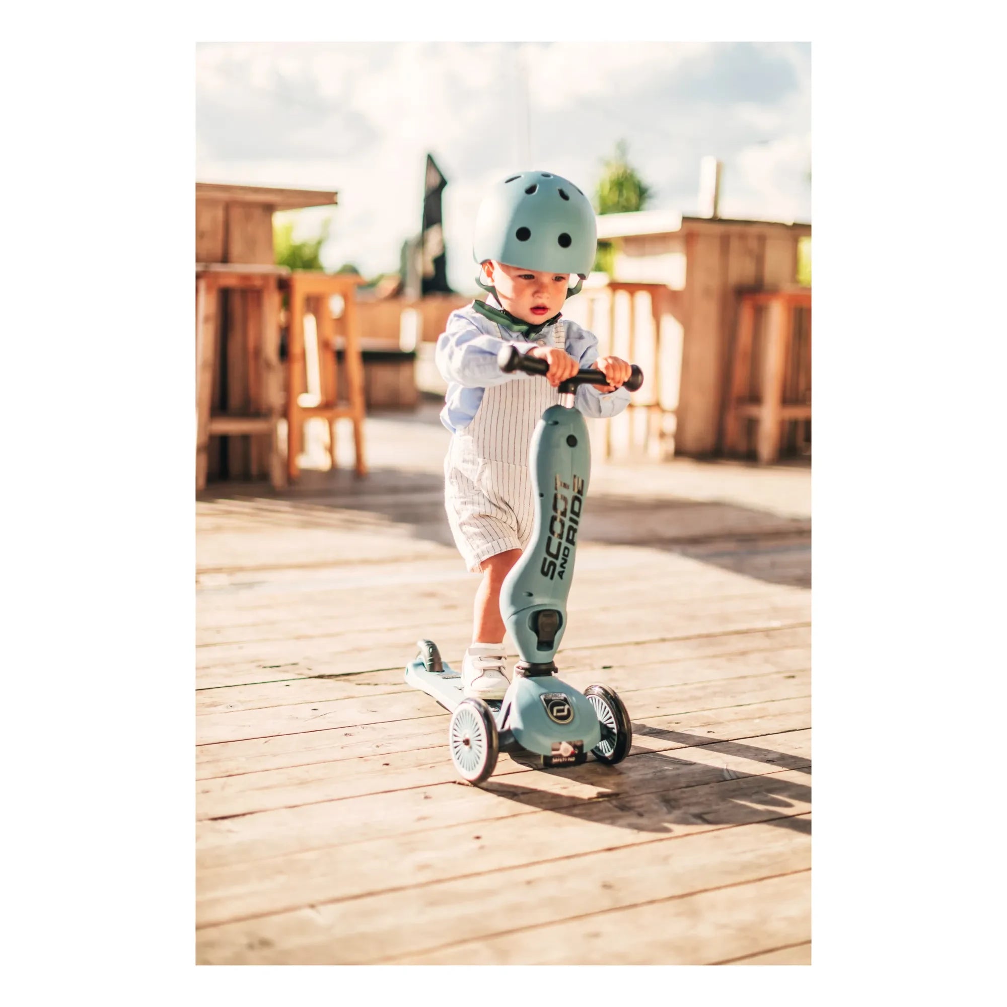 Scoot & Ride - Helm | Grau-Blau