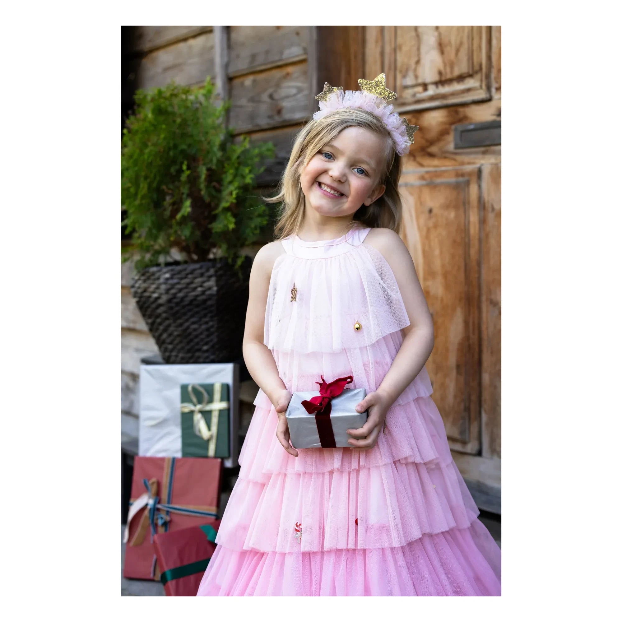Great Pretenders – Weihnachtsbaumkleid mit Stirnband | Rosa