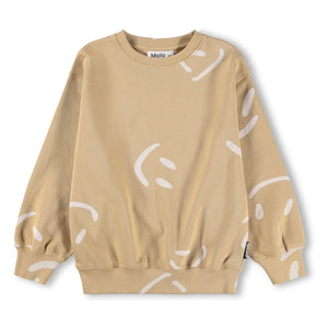 Molo - Monti Smiles Bio-Baumwoll-Sweatshirt | Beige