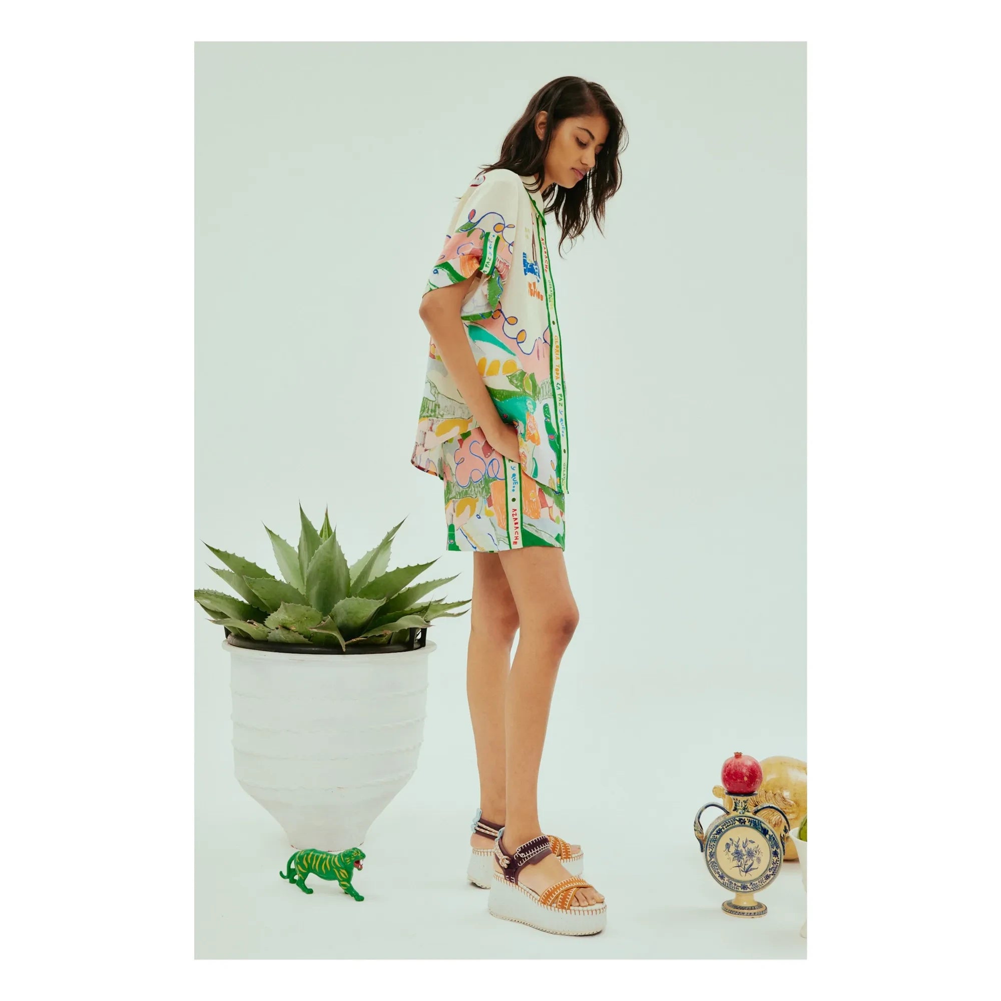 Alémais - Nadia Leinen-Shorts | Grün