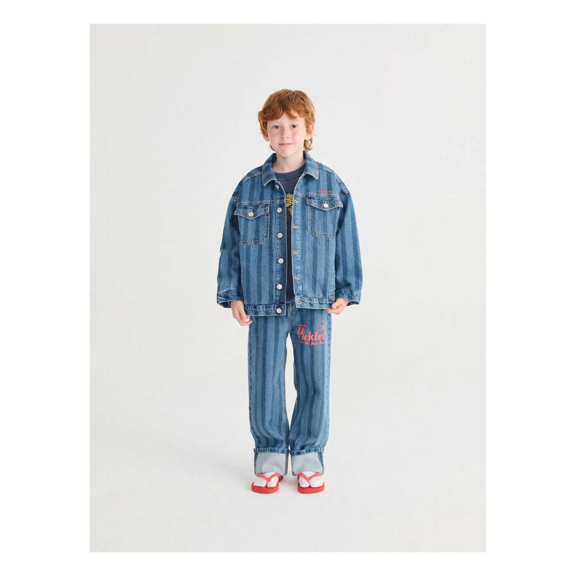 Bobo Choses - Gestreifte Jeans aus Bio-Baumwolle | Blau