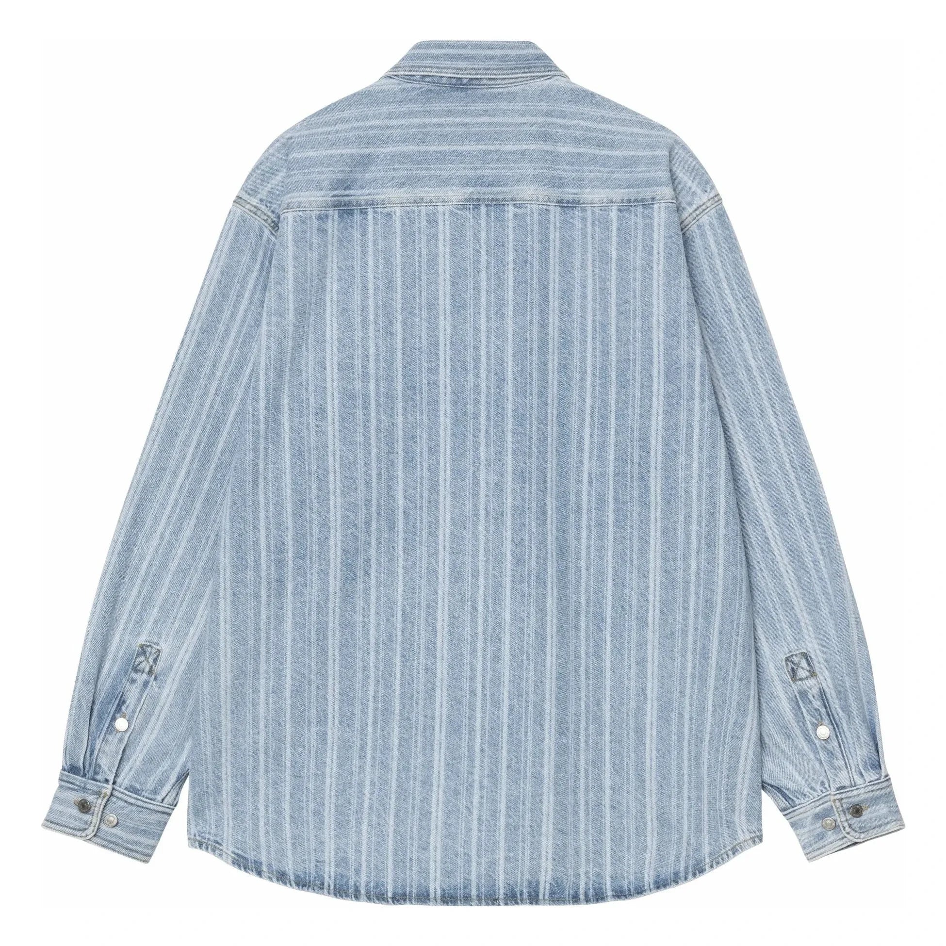 Carhartt WIP - Rylan Hampton Gestreiftes Overshirt | Hellblauer Denim