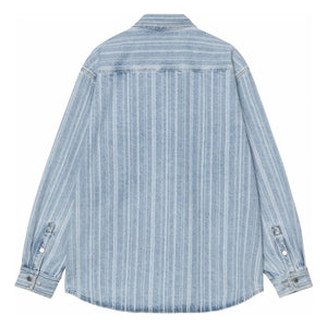 Carhartt WIP - Rylan Hampton Gestreiftes Overshirt | Hellblauer Denim