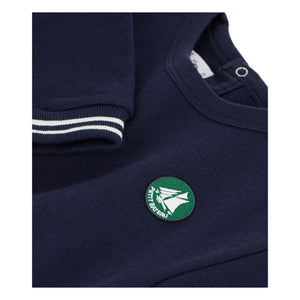 Petit Bateau - Badge Sweat Organik Pamuk | Lacivert