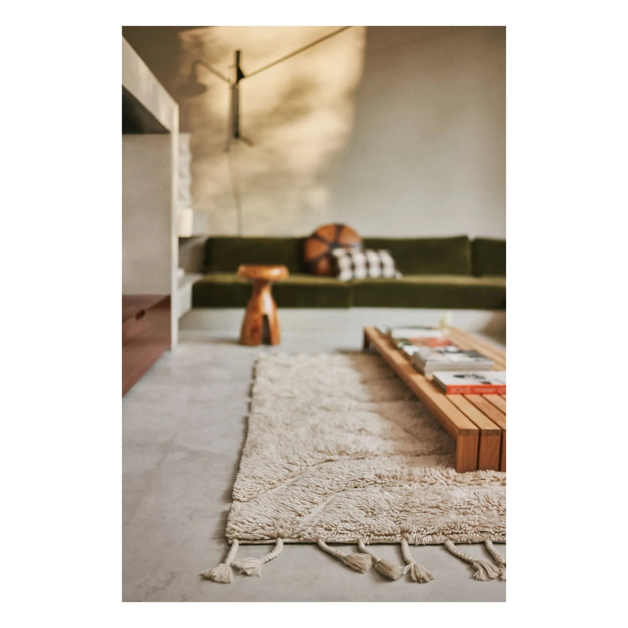 HKliving - Unendlicher Wollteppich | Creme