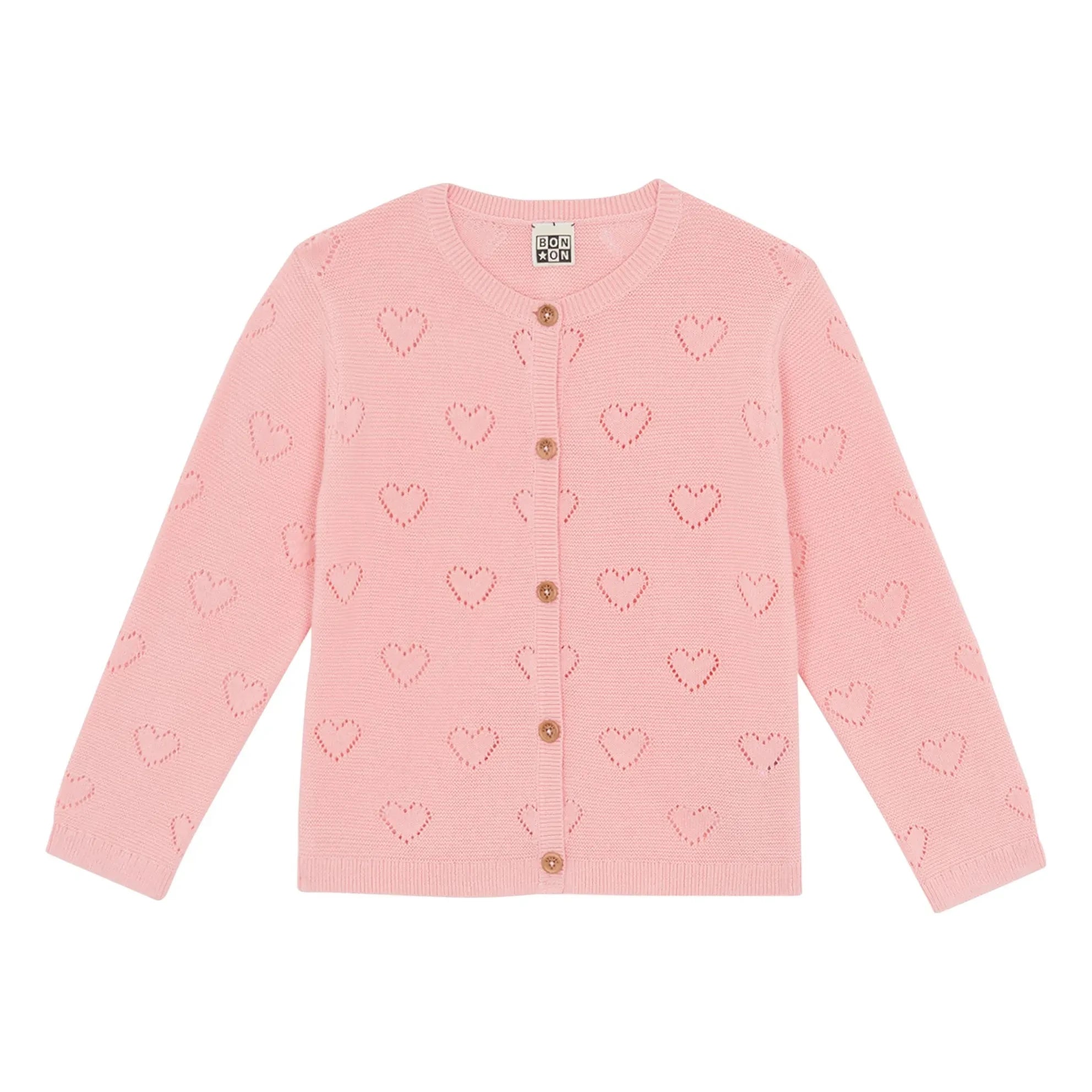 Bonton - Lilou Herzen Strickjacke | Rosa